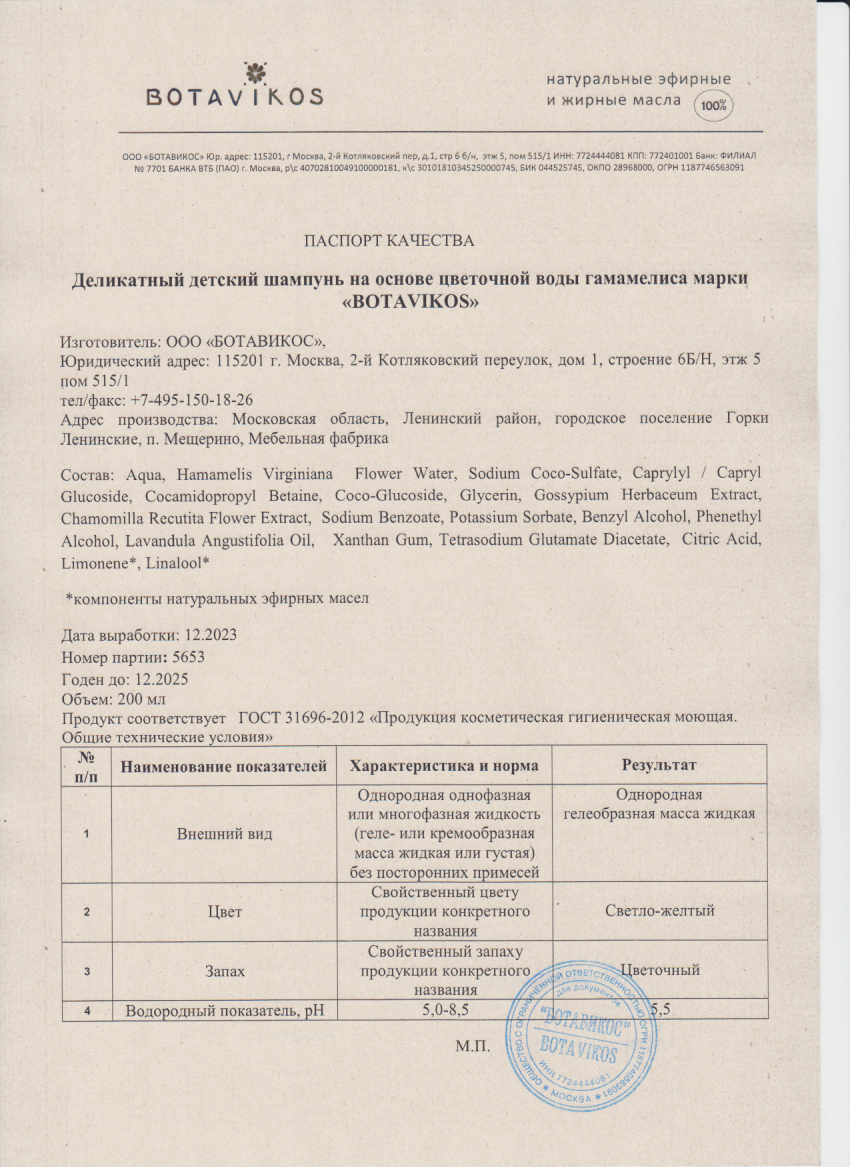 Паспорт №122023